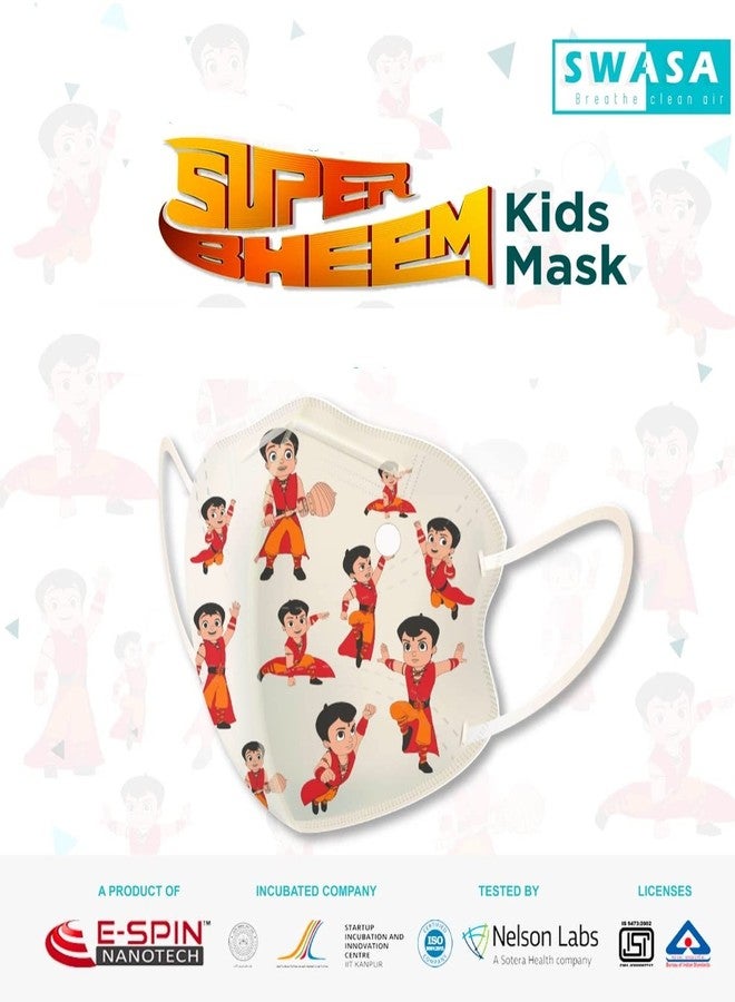 SWASA - Super Bheem Polypropylene N95 Mask For Kids, Ffp2 Mask For Boys & Girls (Pack Of 6) - Multicolor - Image 2